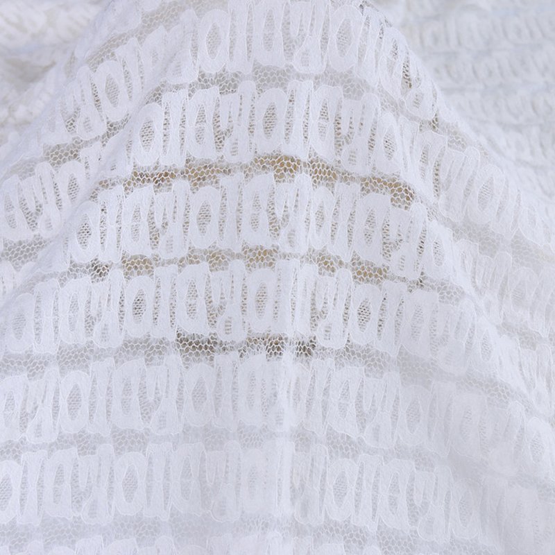 Dress Feather Bridal Polyester Brushed Lace Fabric for Women's Wear Wh 6